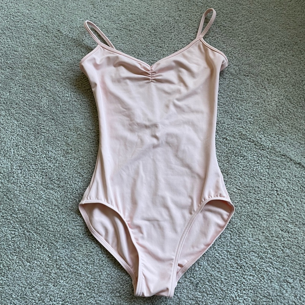 Pink Bloch Leotard with Pinched Front and Back